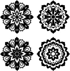 Elegant Floral & Mandala Ornament Vector Design Set

