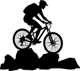 Fototapeta premium Mountain Nan bike, bicycle, mountain bike, nature, vector art bundle