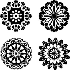 Elegant Floral & Mandala Ornament Vector Design Set

