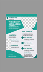 Professional company business medical health care pharmacy doctor flyer poster design template A4.