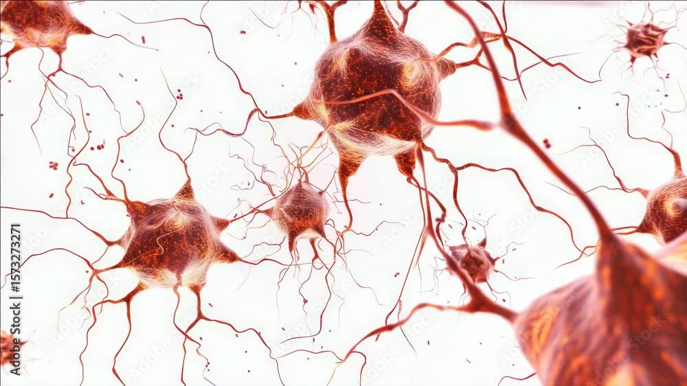 Aufkleber the shows a close-up view of cells, possibly indicative of bacteria or viruses, their microscopic st