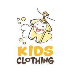 Baby and Kids Apparel Logo | Onesie Icon with Colorful Playful Font for Clothing Labels, E-commerce Shops, and Youth Fashion Startups | Vector Branding Design