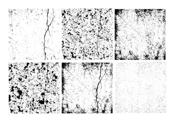 Grunge Cracked Texture Background Set