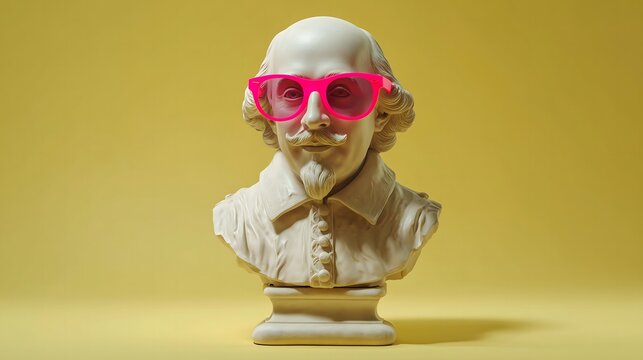 Shakespeare Bust with Pink Sunglasses