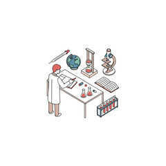 Vector illustration of a set of laboratory icons