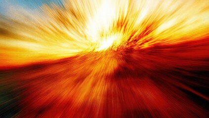 Obraz premium Abstract burst of vibrant orange and yellow light