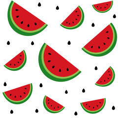Seamless background with watermelon. Watermelon nice pattern.