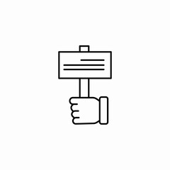 protest sign held icon sign vector