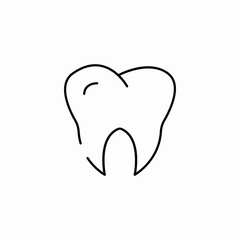 single tooth dental icon sign vector