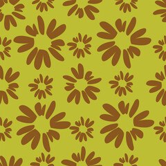 Cute vector floral seamless pattern. Colorful flowers background. Trendy repeat texture for fashion print, wallpaper or fabric.