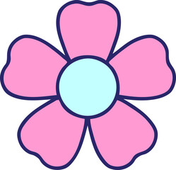 tattoo in traditional style of a flower in bright neon color