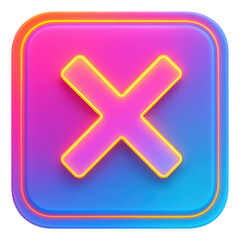 Obraz premium Vibrant Neon Icon with Stylish Glow Effects