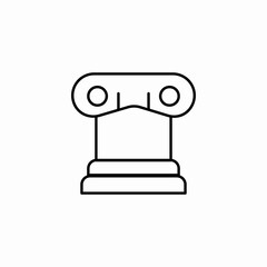 ancient pillar column icon sign vector