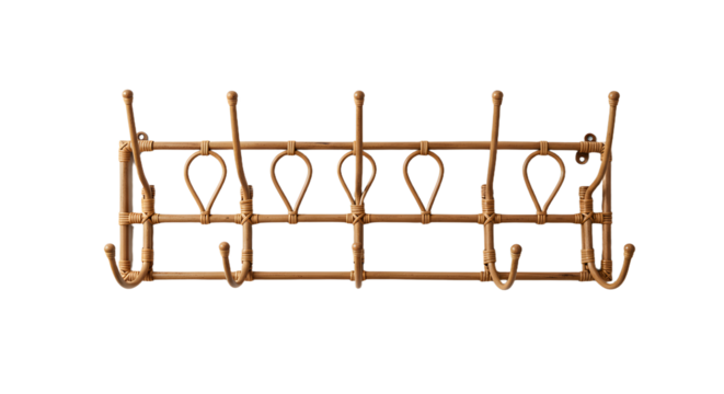 Stylish wall-mounted coat rack with heart-shaped hooks, perfect for organizing outerwear in a modern entryway setting