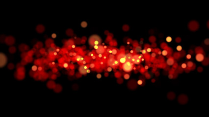 Abstract background of glowing blurred particles