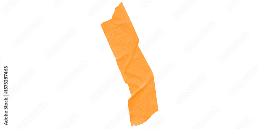 Poster a simple orange shape with jagged edges on a black background in a vertical orientation centered