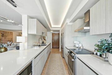 Stylish High-Rise Condo with City Views, Modern Kitchen, and Elegant Light-Filled Living Spaces