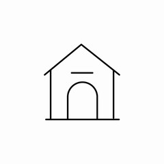 house with arch icon sign vector