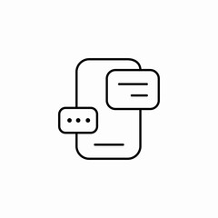 mobile messaging app icon sign vector