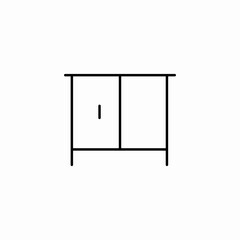 simple cabinet furniture icon sign vector