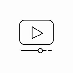 video player interface icon sign vector