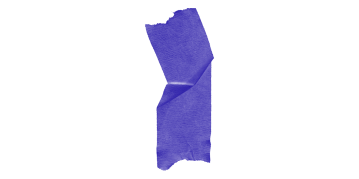 Isolated blue shape against a black background with an irregular outline and slight shading