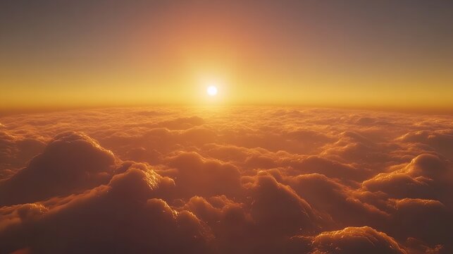 Aerial view of golden sunset clouds background wallpaper hd beautiful nature sky landscape scenery silhouette