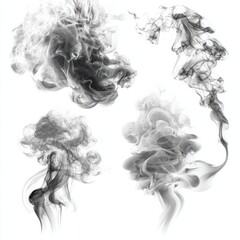 Soft smoke vapor swirling in the air