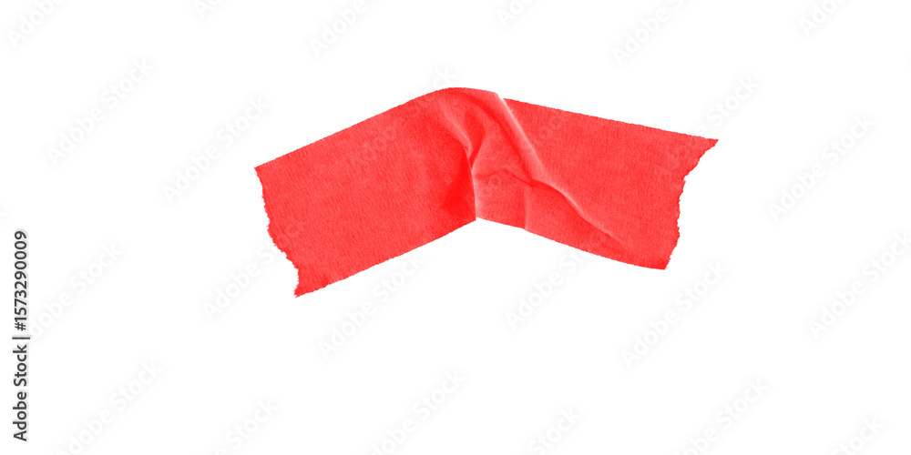 Poster A red angular shape on a black background with pixelated edges and a simple abstract design style