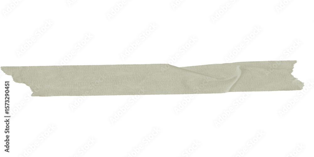 Poster a single strip of masking tape in a light green color against a solid black background image view
