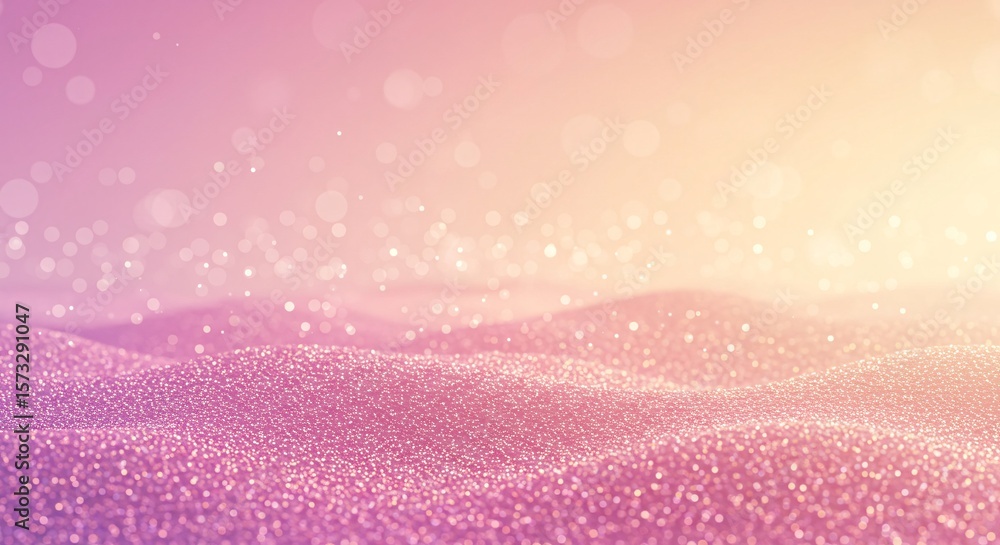 Poster abstract pastel glitter background with bokeh lights creating a dreamy effect