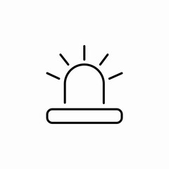 alert siren light icon sign vector