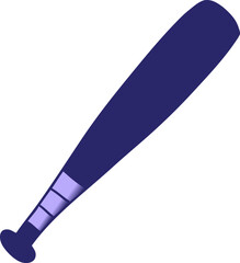 hand drawn gradient cartoon doodle of a baseball bat in bright neon color