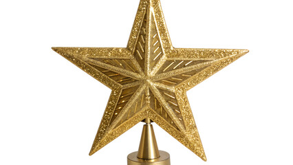 A dazzling gold star tree topper sparkles with glitter, perfect for adding a festive touch to your...
