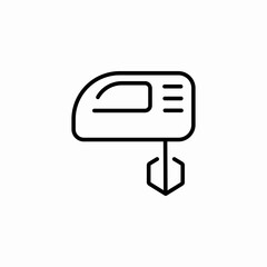handheld mixer appliance icon sign vector