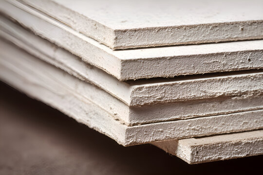 Stack of drywall sheets representing home improvement and construction