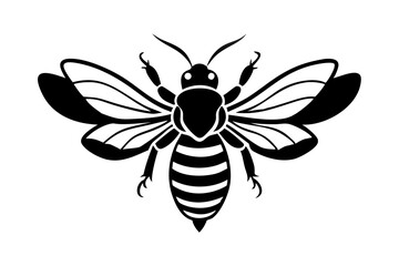 Fototapeta premium Honey Bee icon, honey bee silhouette