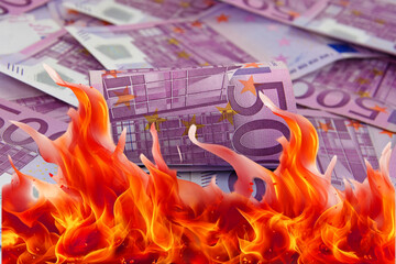 Burning money, wasting money in a symbolic representation