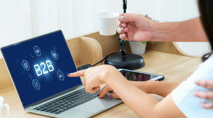 Business person navigates B2B landscape, harness technology to enhance business-to-business...