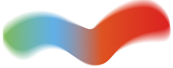 Abstract flowing shape transitioning from cool blue to warm orange with textured background
