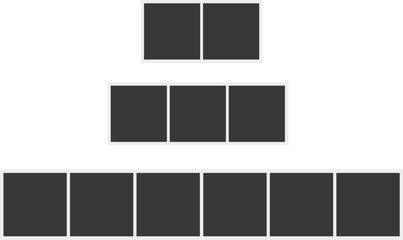 photo card frame. blank retro memory album. Retro vintage photograph. Digital snapshot image.  Images different forms on wall. Wall collage photography mockup
