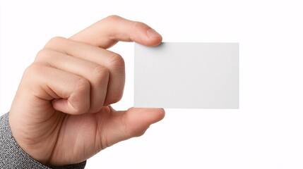 Obraz premium Hand holding blank white business card