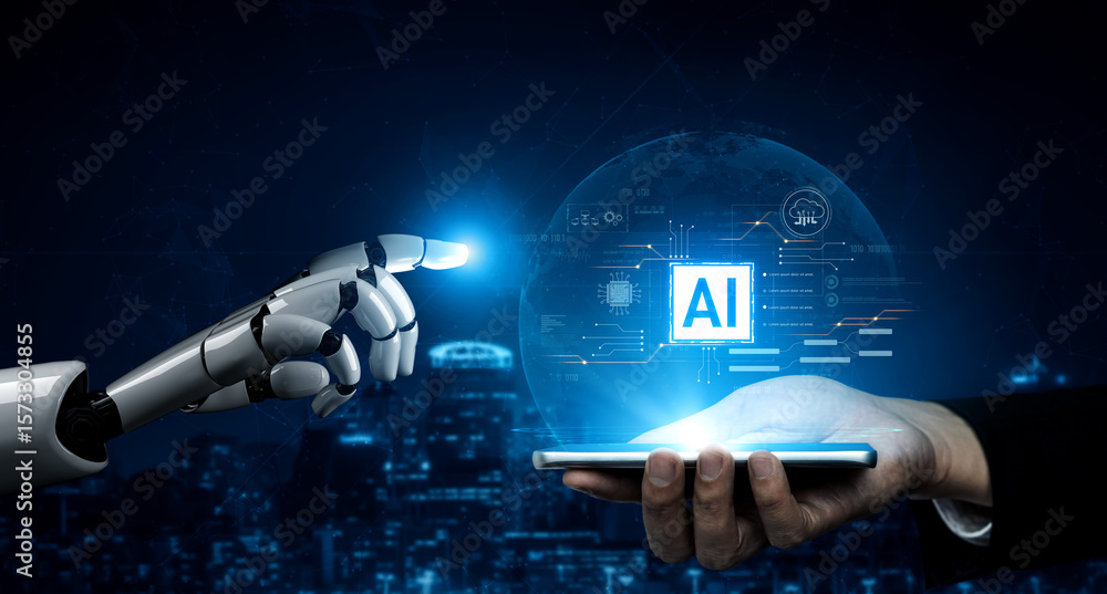 Poster ai helps illustrate core digital circuitry and integration with advanced ai systems, enhancing innov