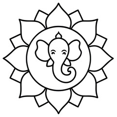 Fototapeta premium mandala line art design