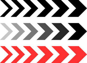 moving Arrow icon set. chevron arrow symbol. Road arrow zigzag chevron speeds 