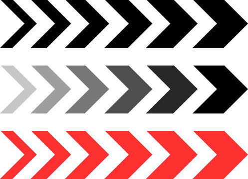 moving Arrow icon set. chevron arrow symbol. Road arrow zigzag chevron speeds
