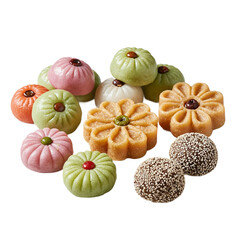 Korean Traditional Sweets Colorful Variety of HanbokInspired Treats