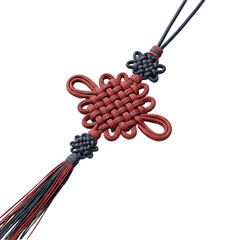 Korean Knot Lucky Charm Traditional Craftsmanship Detailed Macro Photography of Handmade Accessory