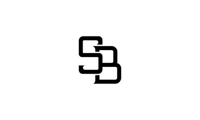 Fototapeta premium SB initial letters, monogram logo