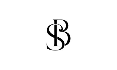 Obraz premium SB initial letters, monogram logo